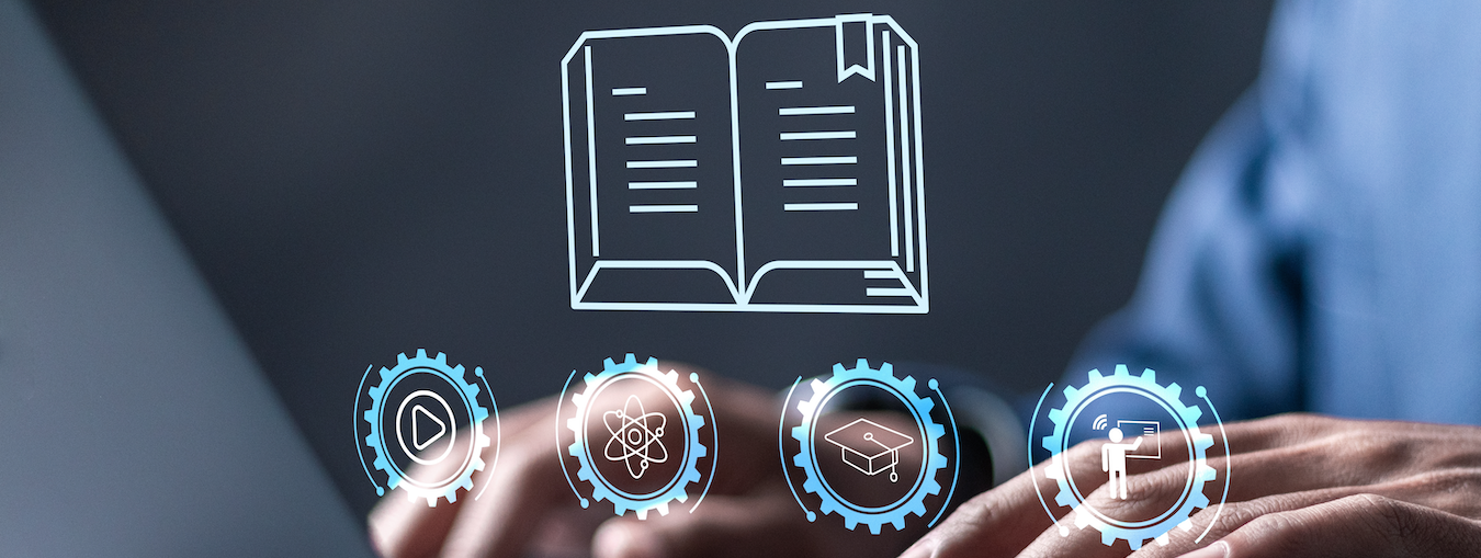 Screen depicting an online training session in AI